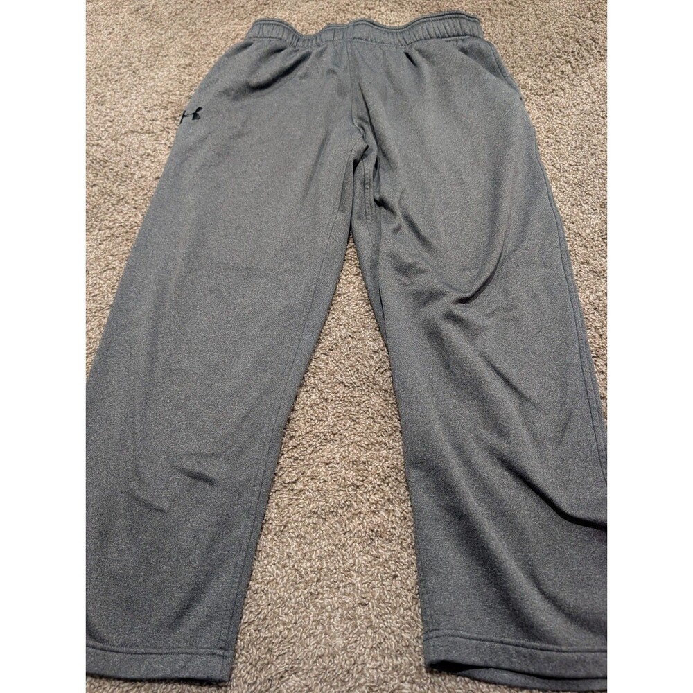 Under Armour Loose Fit Sweatpants Men's XL Gray with Orange waistband